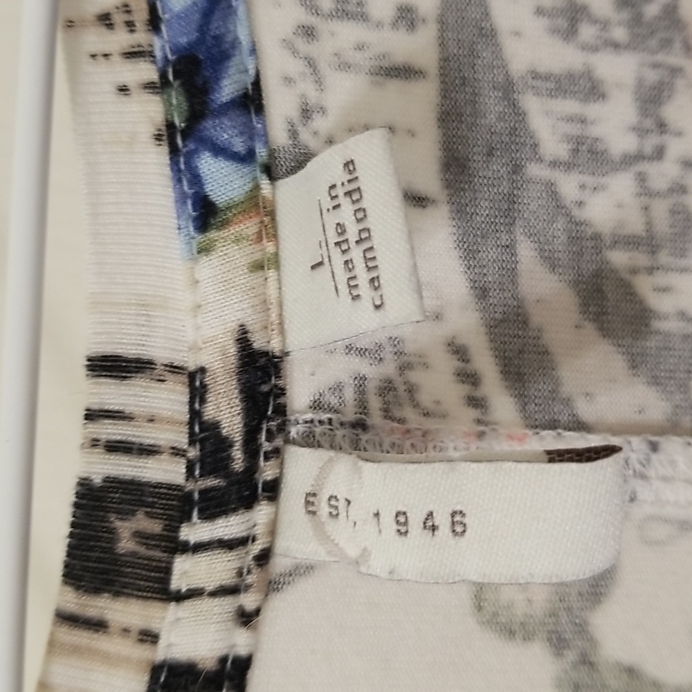 EST.1946 3/4 Sleeve Top Size L - Picture 2 of 8